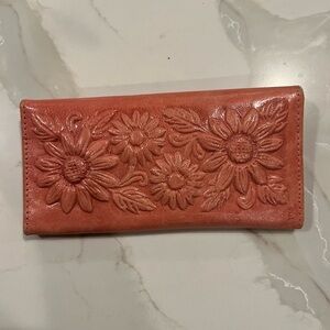 Saly Limon USA handcrafted pink and yellow ladies wallet. Never used